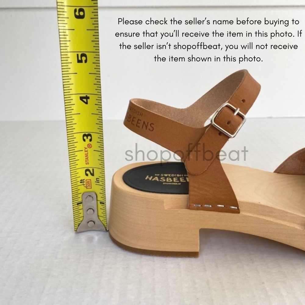 NEW Swedish Hasbeens New Covered Sandal Clog Nature 36 - Picture 11 of 15